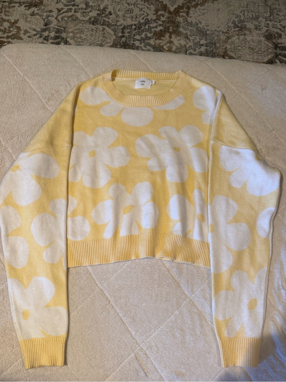 Yellow and White Sweater